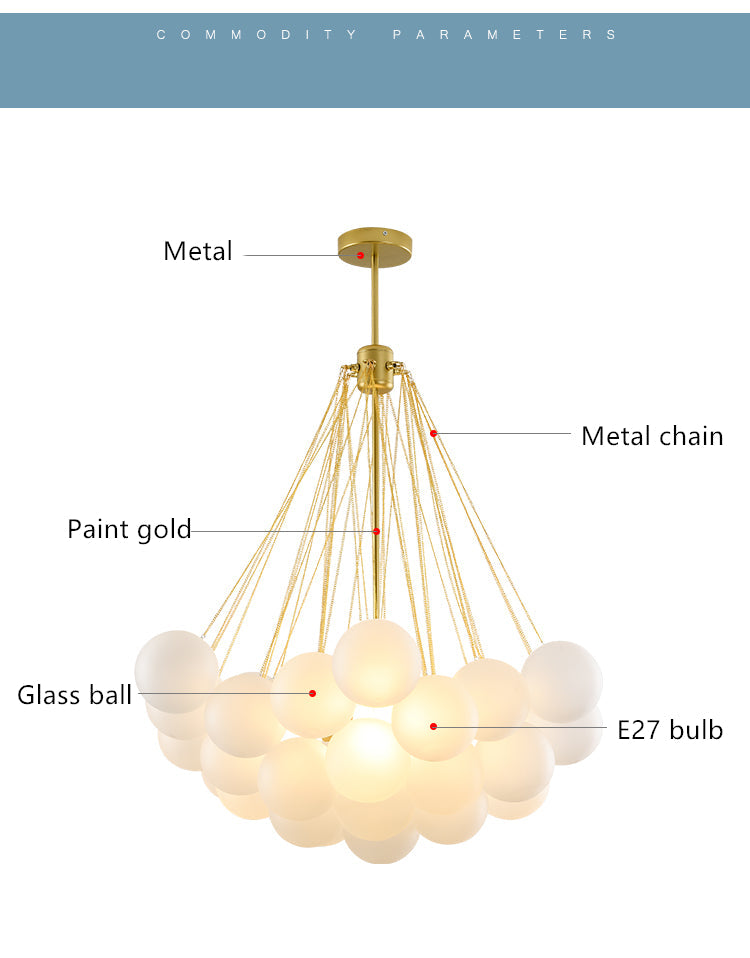 Nordic Bubble Chandelier Glass Ball Pendant