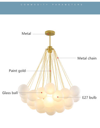 Nordic Bubble Chandelier Glass Ball Pendant