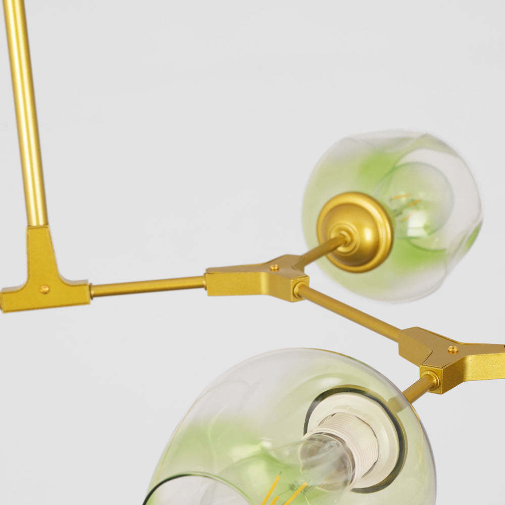 Valentina Suspension Nordique, Verre, Noir/Or, Salon