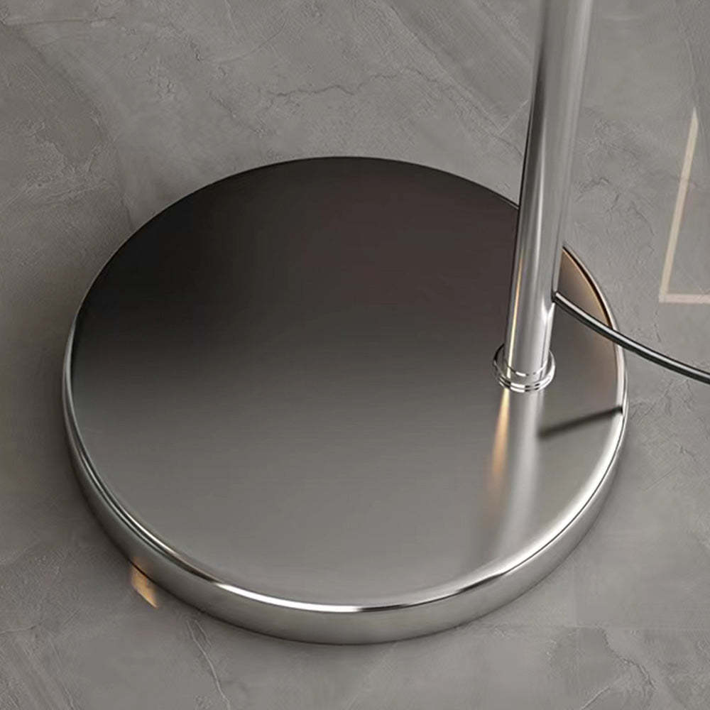 Salgado Design Lampadaire Canne à Pêche Simple Argent Métal/Verre Chrome Salon Grande