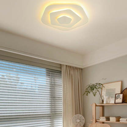 Quinn LED Moderne Rond Plafonnier Métal Blanc Chambre à Coucher/Salon