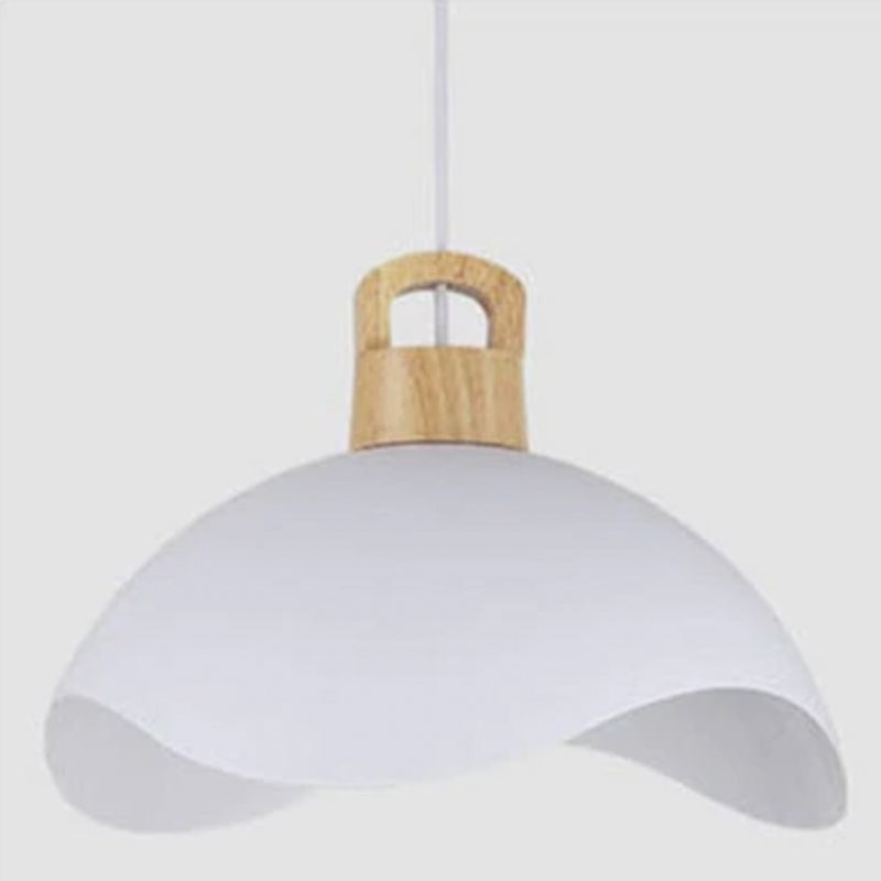 Suspensions Nordic Modern Wood Aluminium Macaron E27