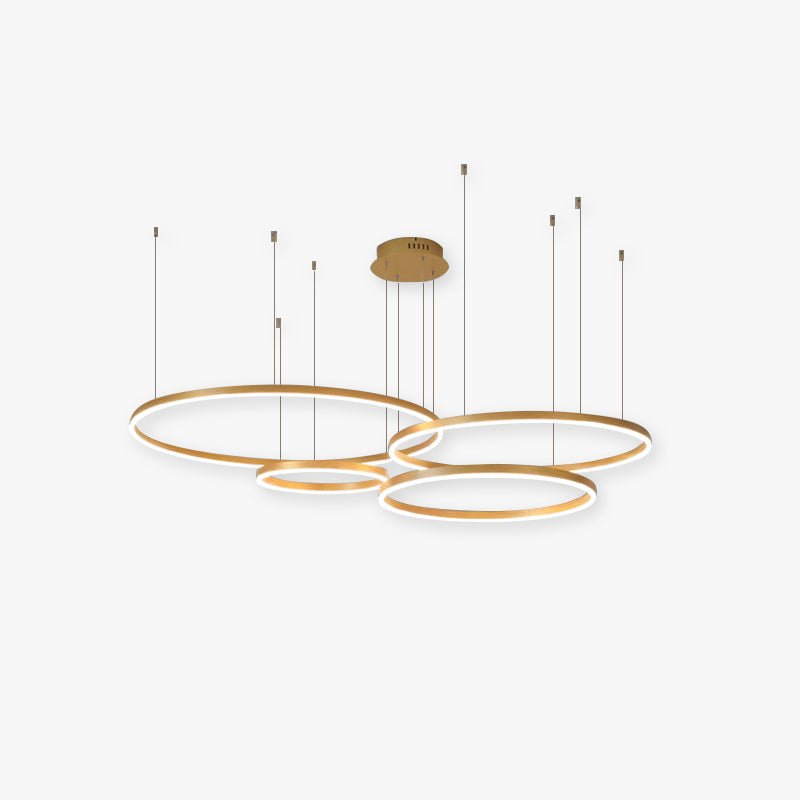 Arisha Suspension Anneau Moderne Métal Noir/Doré/Café Salon