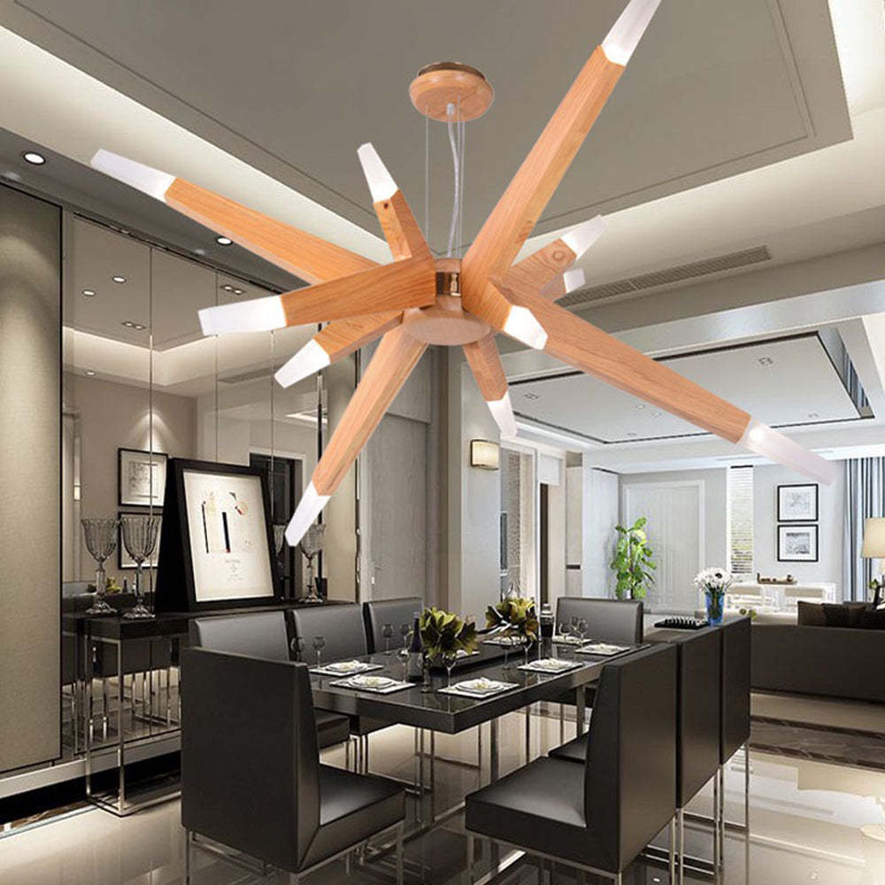 Ozawa Luminaires Suspensions Inégale Spoutnik Design Bois/Acrylique Chambre à Coucher