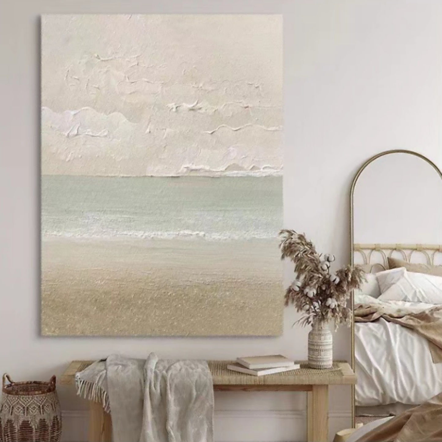 Réalisme Mer Vertical Toile Art Mural Encadrée Peinture À L'huile | Las Sola