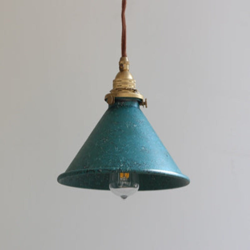 Alessio Vintage Rustique LED Suspension Métal Bleu Cuisine Balcon