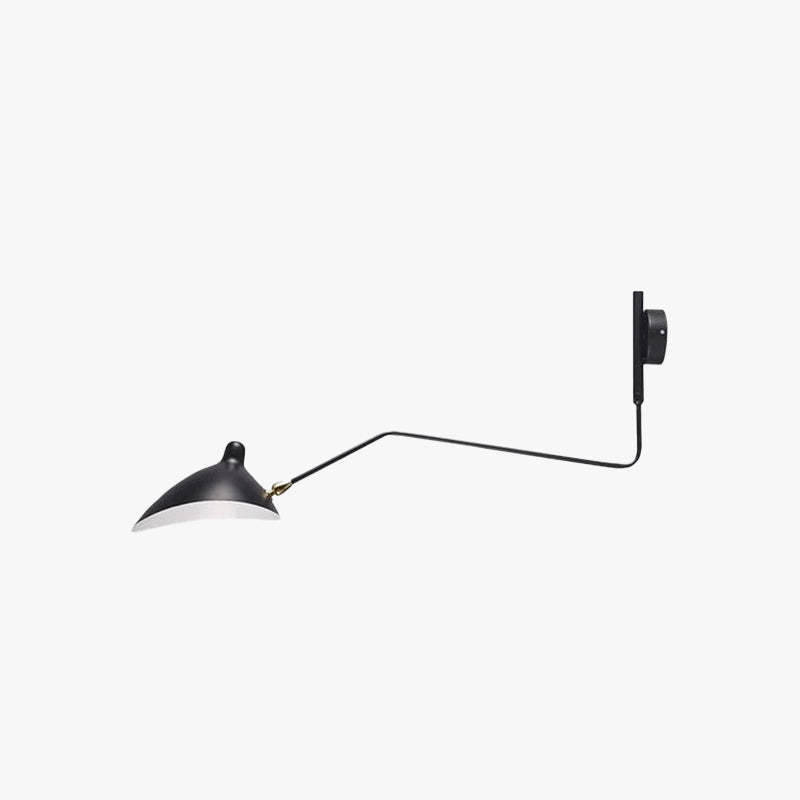 Schmitt Simple LED Applique Murale Linéaire Industrielle 1/2 Lumières Métal Noir Salon/Chambre à Coucher