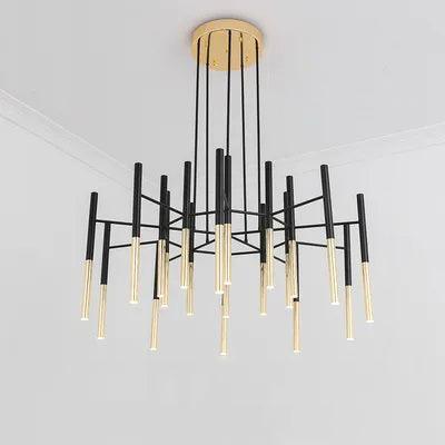 Marilyn Modern Tubular Metal Chandelier Living Room Hallway Bedroom