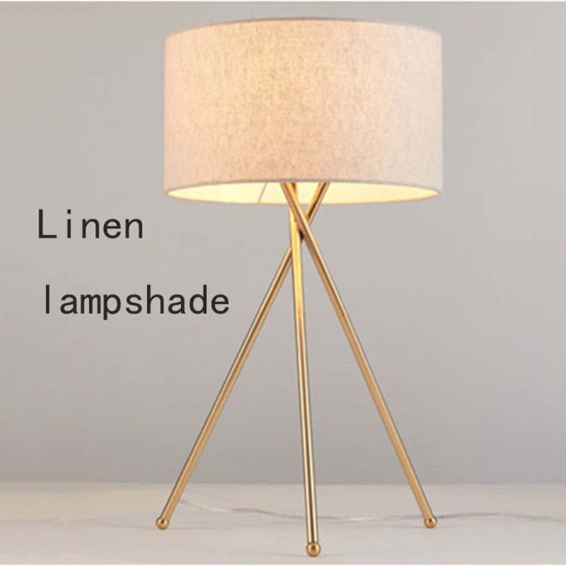Baines Lampadaire/Lampe de Table Cylindre Moderne, Métal/Tissu, Blanc, Salon