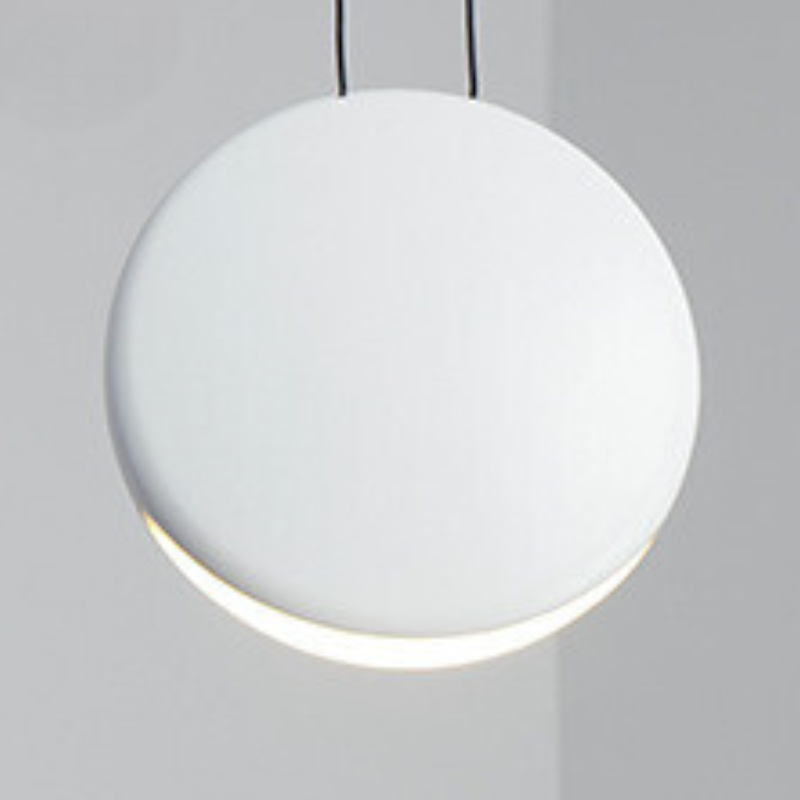 Zaid Ronde LED Suspension Noir Blanc Résine Métal Salon Chambre