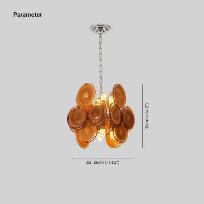 Verona Amber Glass Pendant Lamp
