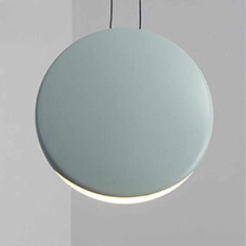 Zaid Ronde LED Suspension Noir Blanc Résine Métal Salon Chambre