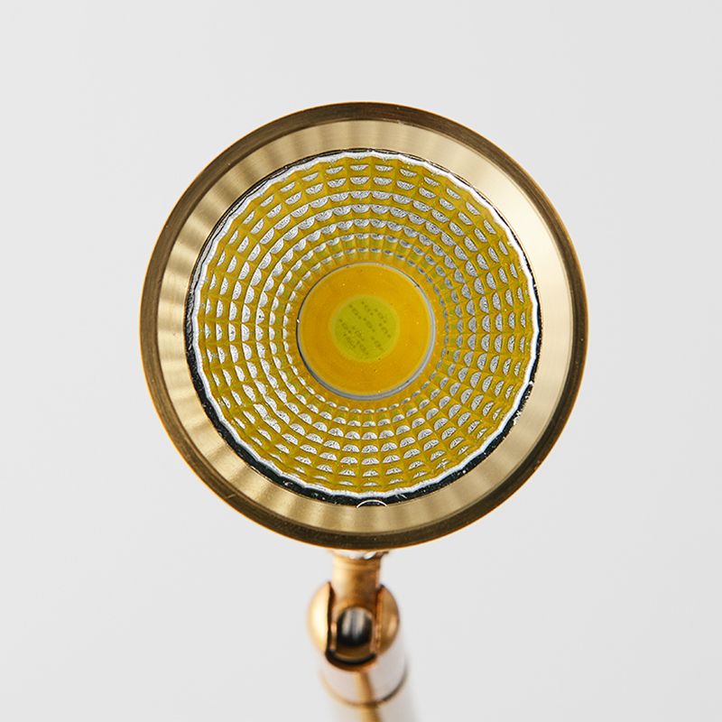 Freja Lampadaire Cylindre Moderne, Métal, Noir/Doré/Blanc, Salon