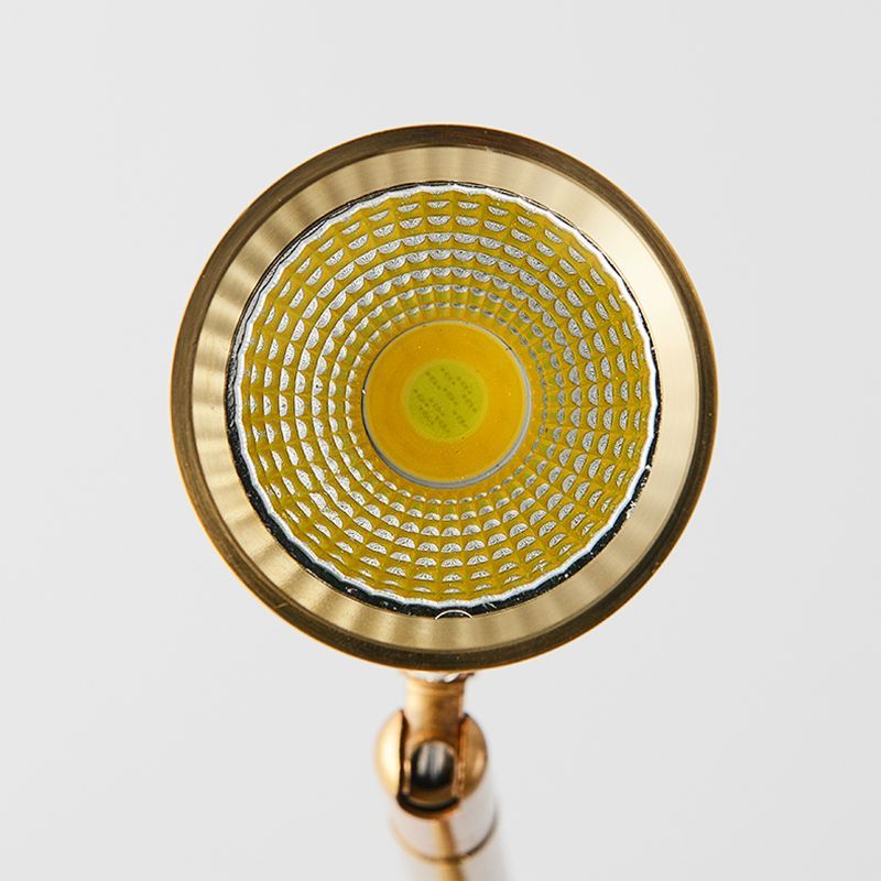 Freja Lampadaire Cylindre Moderne, Métal, Noir/Doré/Blanc, Salon