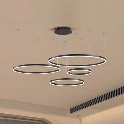 Arisha Suspension Anneau Moderne Métal Noir/Doré/Café Salon