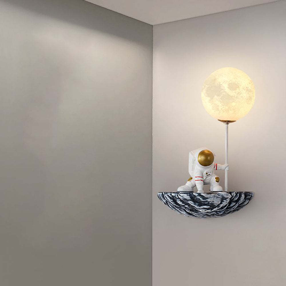 Fateh Applique Murale Sphérique Astronaute Design LED Moderne Métal/Verre/Acrylique Blanc Salon