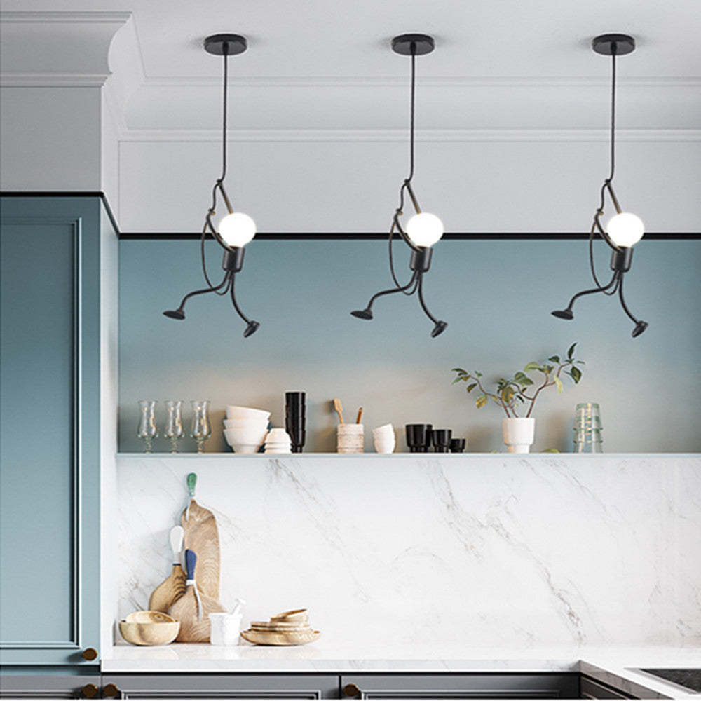Modern Funky Man Style Chandelier Pendant Iron Dining Room Main
