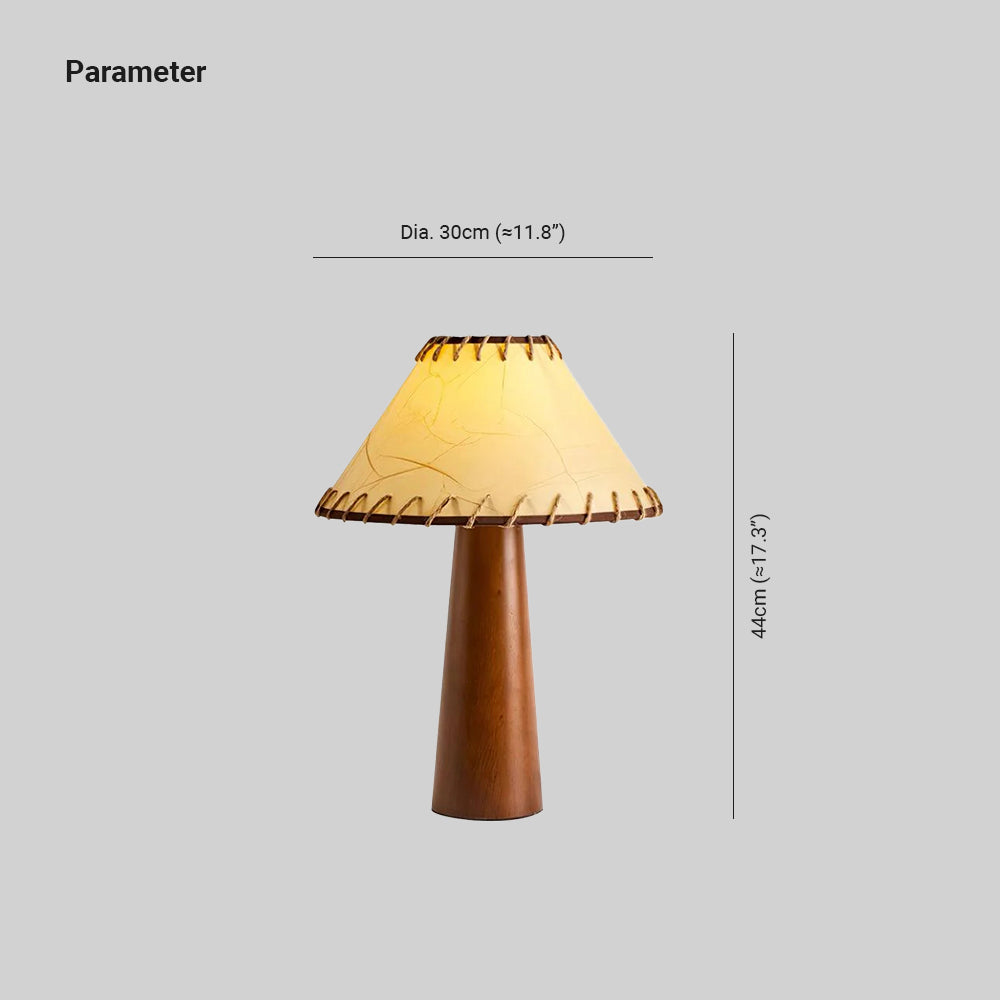 Drift Wood Table Lamp Walnut Beige