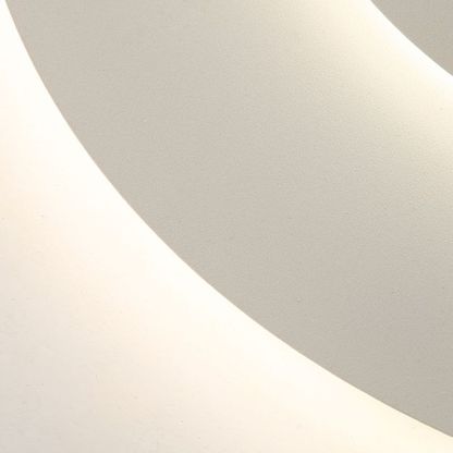 Quinn LED Moderne Rond Plafonnier Métal Blanc Chambre à Coucher/Salon