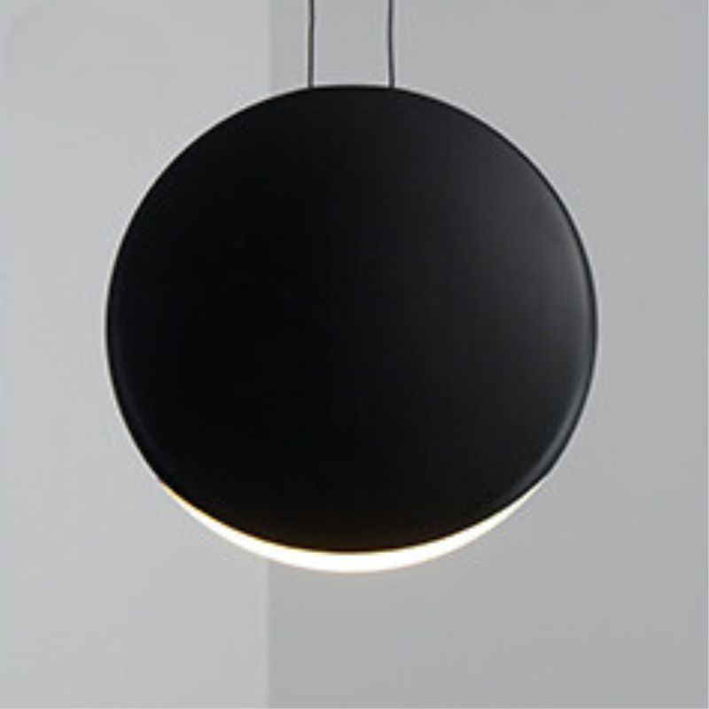 Ronde LED Suspension Noir Blanc Résine Métal Salon Chambre | Las Sola