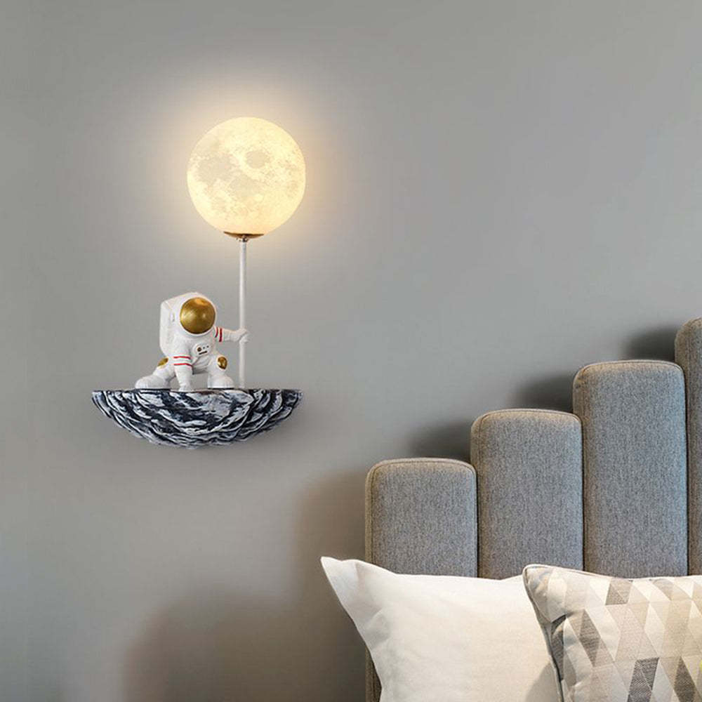 Fateh Applique Murale Sphérique Astronaute Design LED Moderne Métal/Verre/Acrylique Blanc Salon