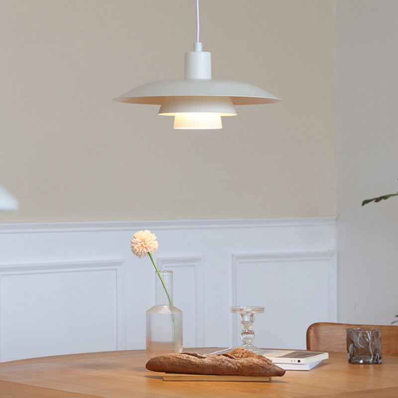 Morandi Moderne LED Suspension Blanc Bois Métal Salon Salle À Manger