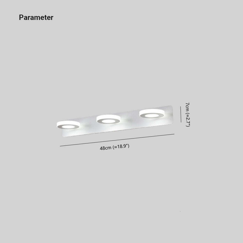 Leigh Applique Murale Nordique Simple Métal/Acrylique Blanc Salle de Bain