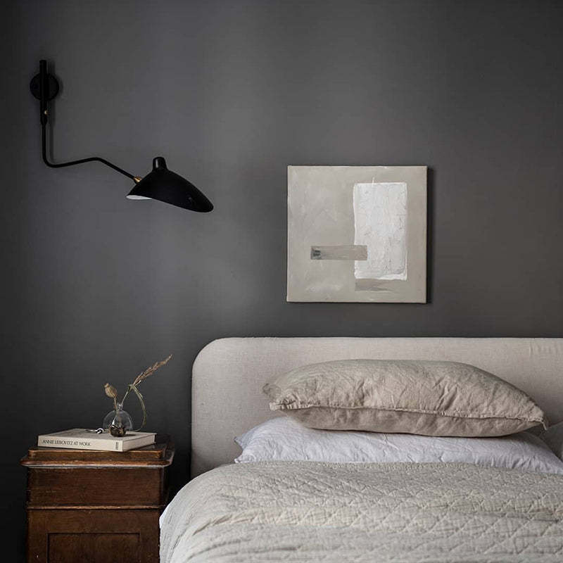 Schmitt Simple LED Applique Murale Linéaire Industrielle 1/2 Lumières Métal Noir Salon/Chambre à Coucher