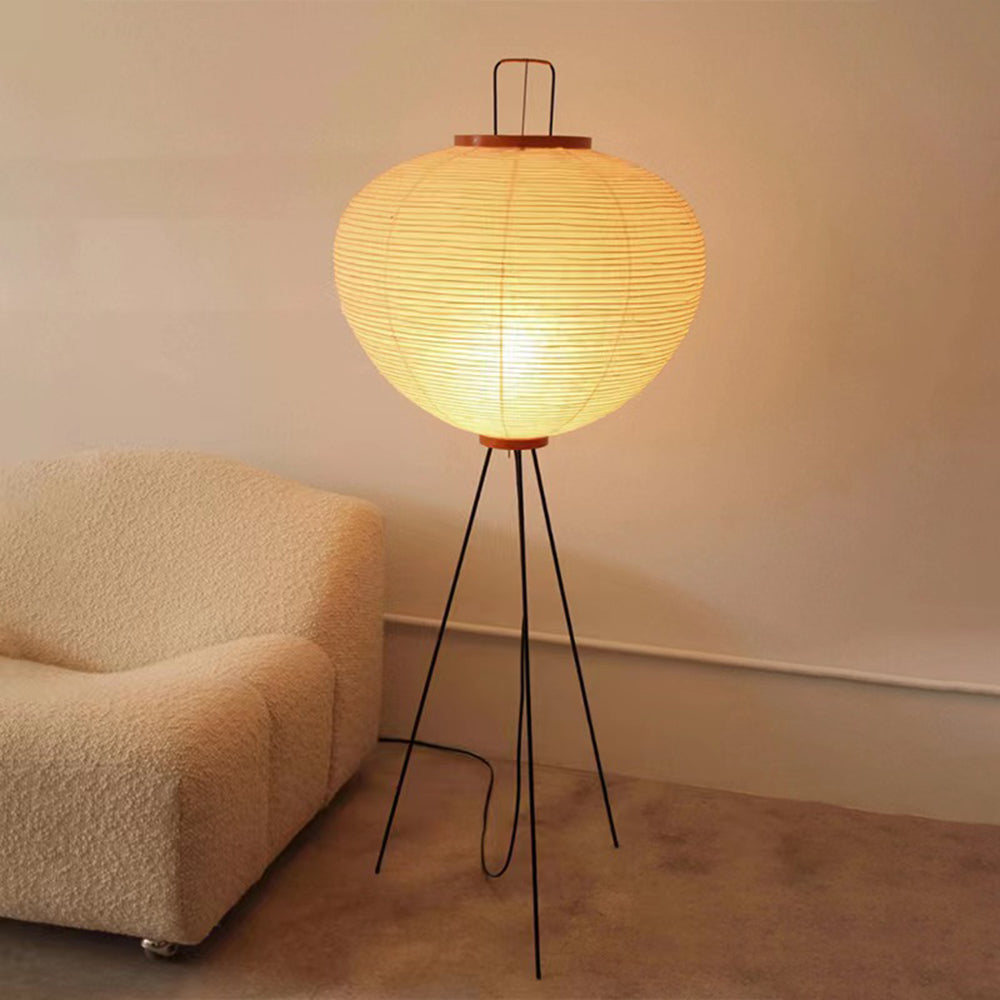 Renée Design Lampadaire Simple Métal/Papier Blanc Bureau/Salon