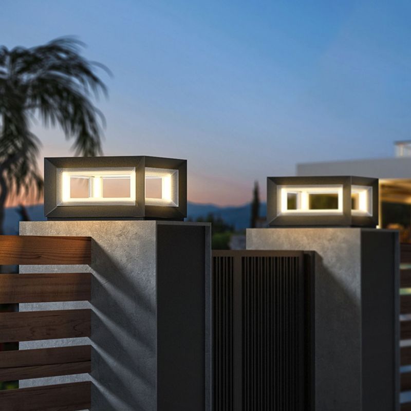 Riley Lampe de Poteau Solaire Contemporaine, 2 Formes | Las Sola