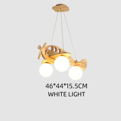 Minori Luminaires Suspension Avion Moderne, Bois, Chambre d'Enfant/Salon