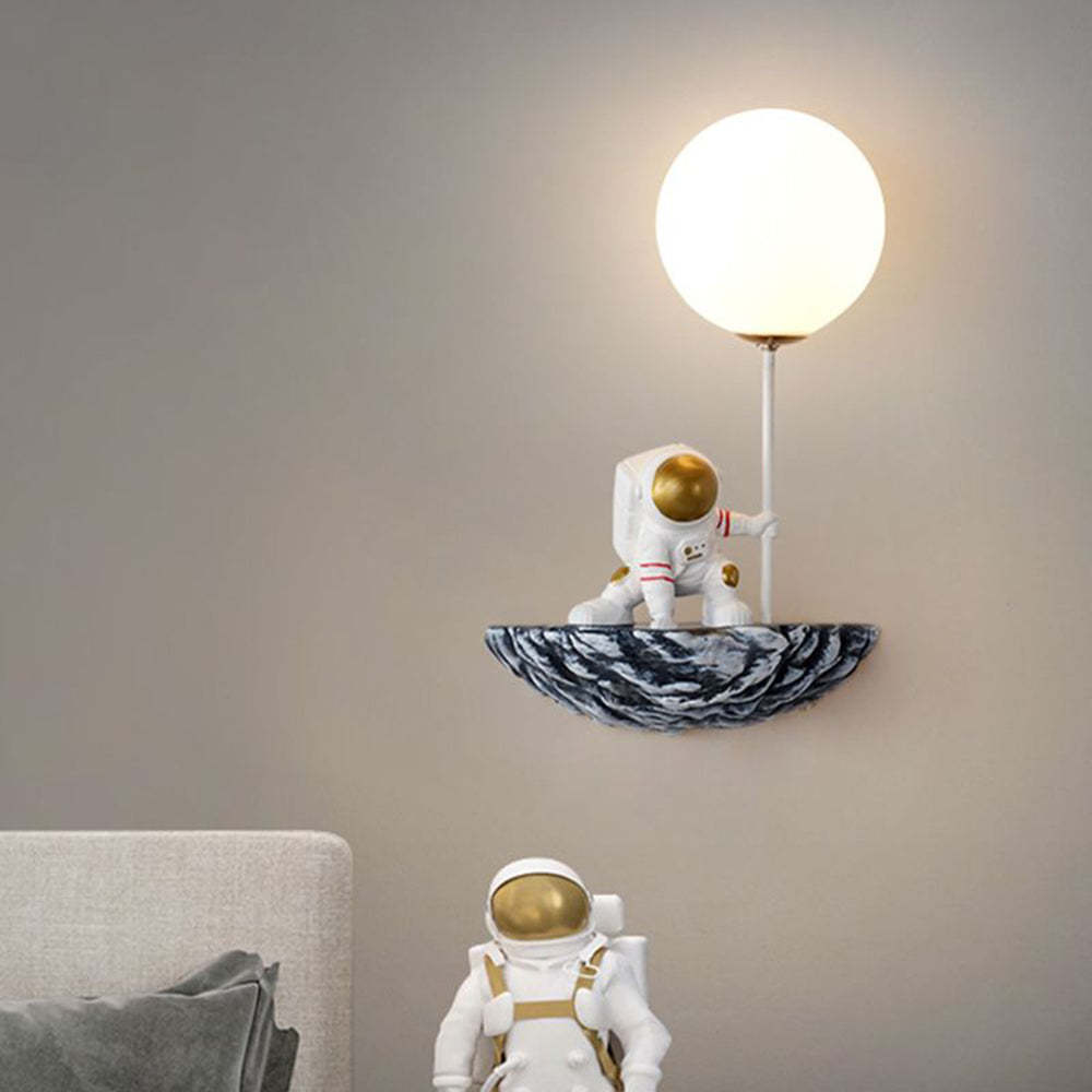 Applique Murale Astronaute Design LED Moderne Blanc Salon | Las Sola