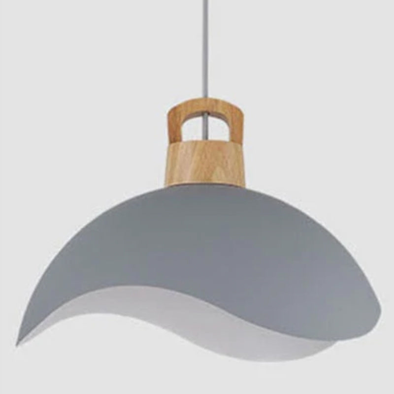 Suspensions Nordic Modern Wood Aluminium Macaron E27