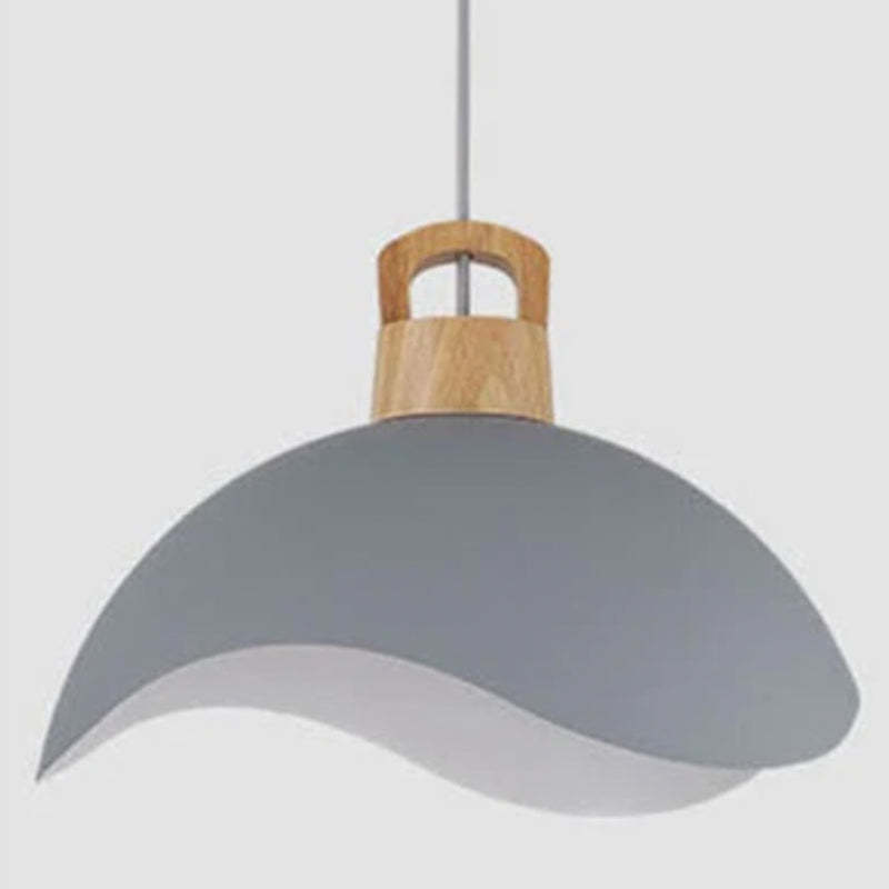 Suspensions Nordic Modern Wood Aluminium Macaron E27