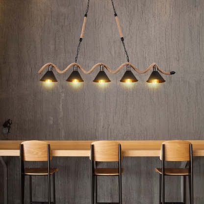 Epoch Lampe à Suspension LED Noire Vintage en Métal Pour Café