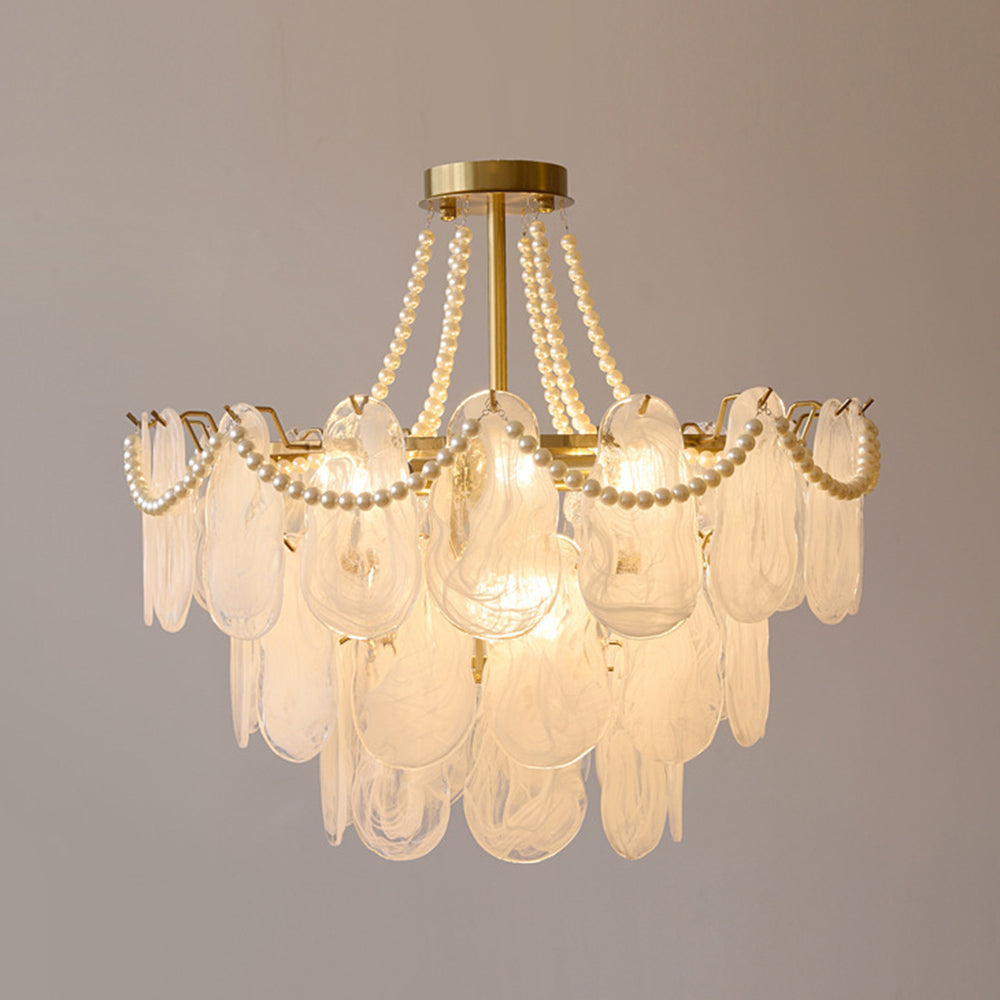 Kirsten Suspension Ronde Moderne, Métal/Verre, Doré, Salon