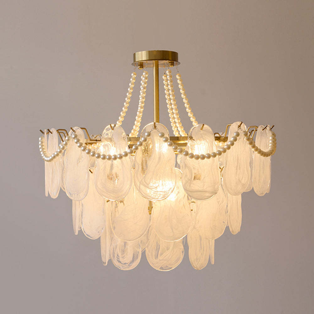 Kirsten Suspension Ronde Moderne, Métal/Verre, Doré, Salon