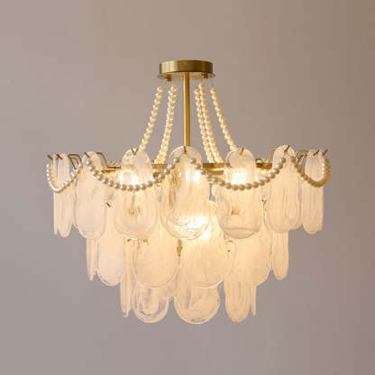 Kirsten Suspension Ronde Moderne, Métal/Verre, Doré, Salon