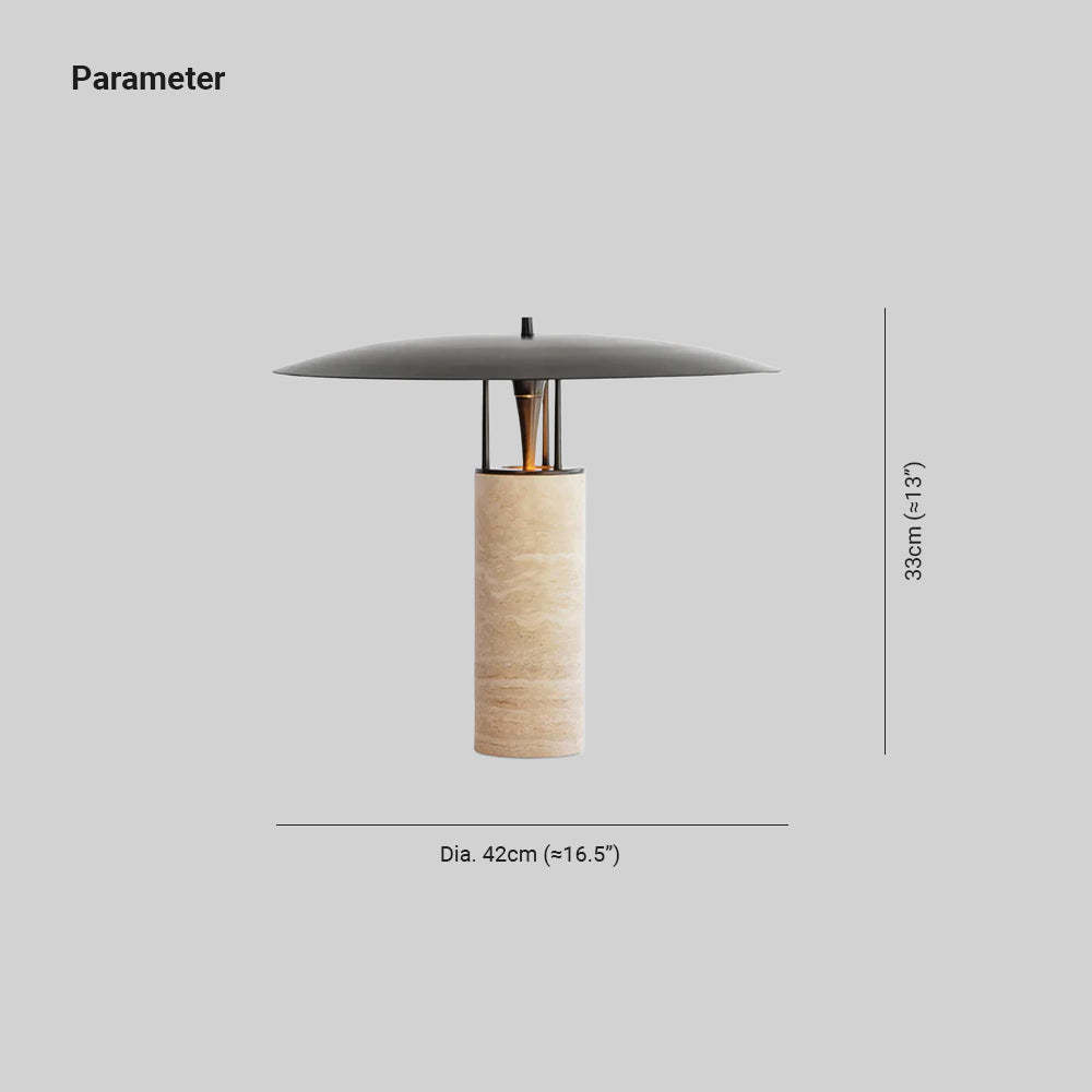 Dune Travertine Table Lamp