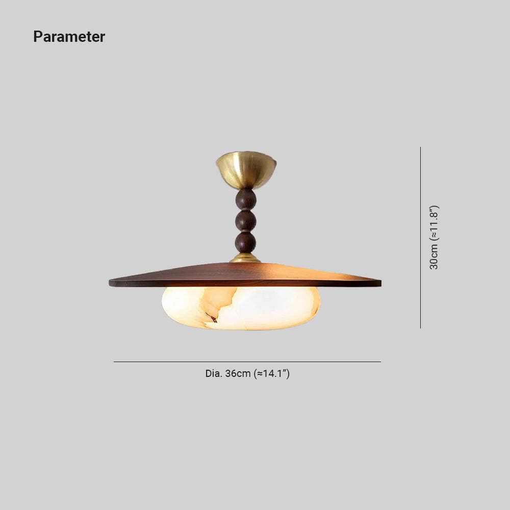 Drift Timber Alabaster Ceiling Light