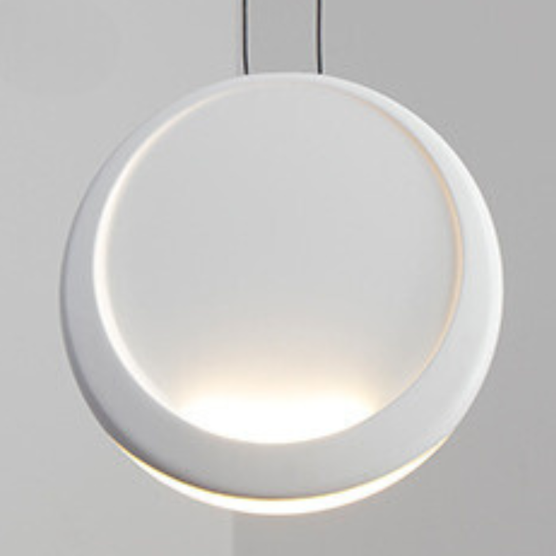 Zaid Ronde LED Suspension Noir Blanc Résine Métal Salon Chambre
