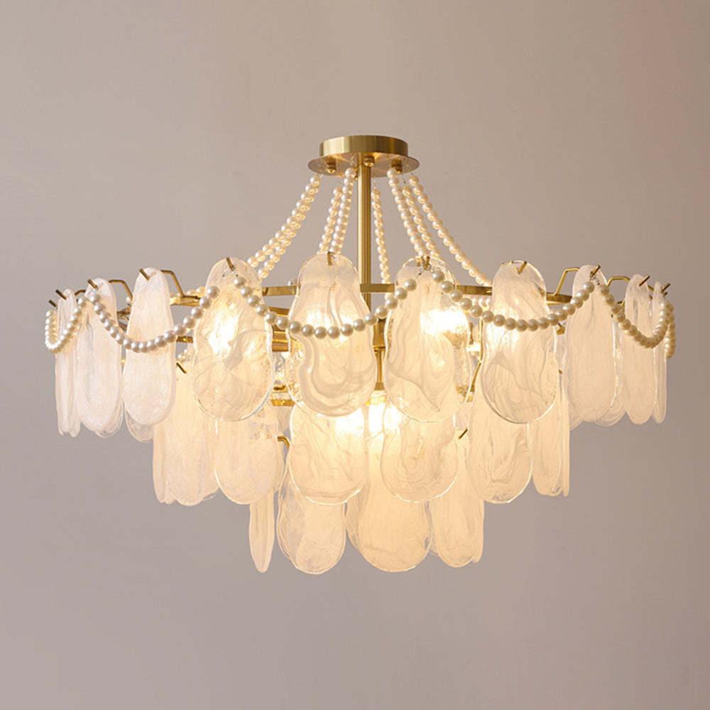 Kirsten Suspension Ronde Moderne, Métal/Verre, Doré, Salon