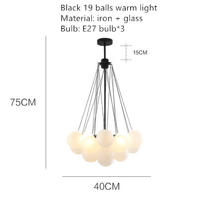 Nordic Bubble Chandelier Glass Ball Pendant
