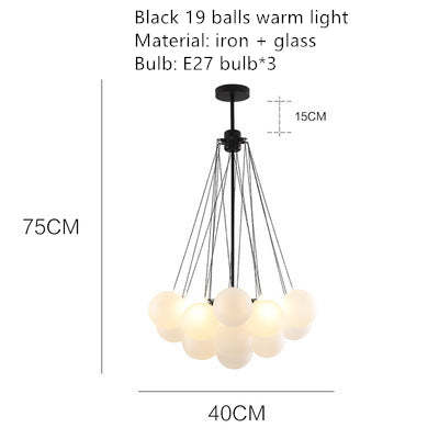 Nordic Bubble Chandelier Glass Ball Pendant