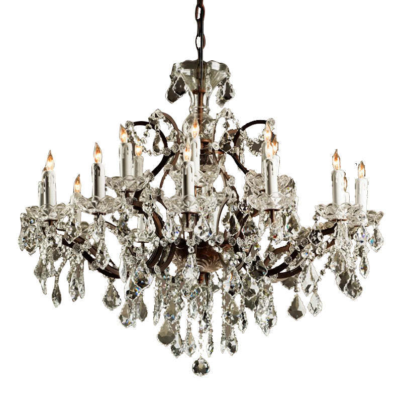 Silva Lustre décoratif Moderne, Métal/Cristal, Rouille, Salon