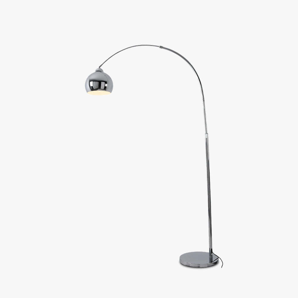 Salgado Design Lampadaire Canne à Pêche Simple Argent Métal/Verre Chrome Salon Grande