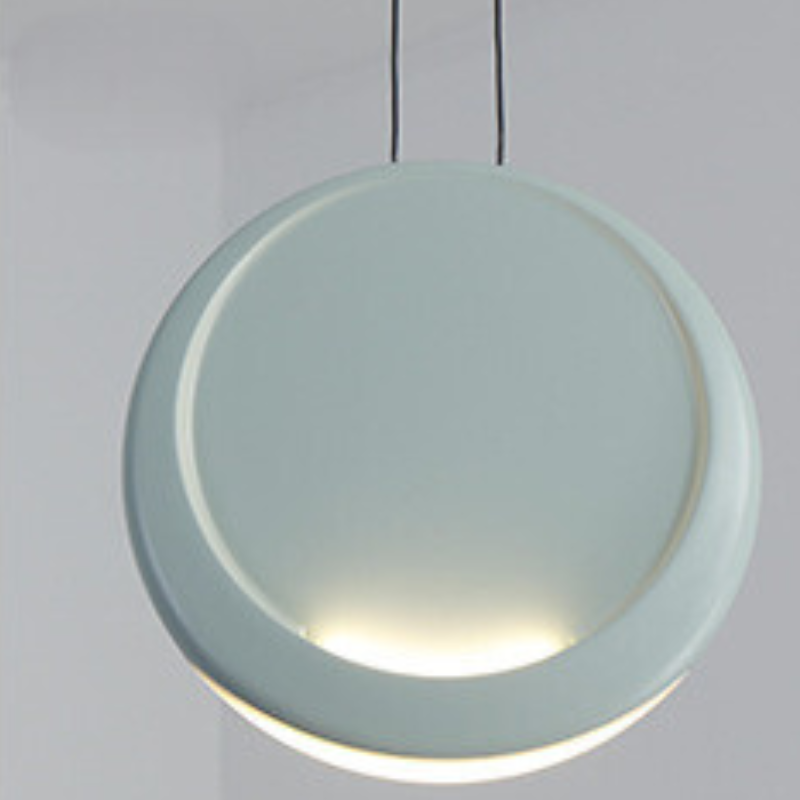 Zaid Ronde LED Suspension Noir Blanc Résine Métal Salon Chambre