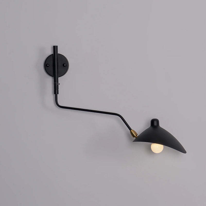 Schmitt Simple LED Applique Murale Linéaire Industrielle 1/2 Lumières Métal Noir Salon/Chambre à Coucher