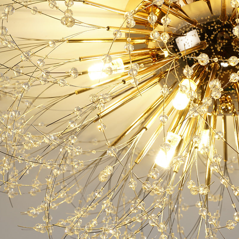 Lili Vintage LED Plafonnier Métal Or Chambre à Coucher Salon
