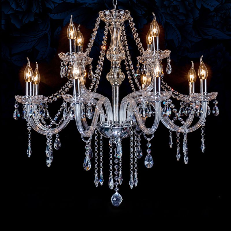 Silva Luxe LED Suspension Verre Clair Salon Chambre à Coucher